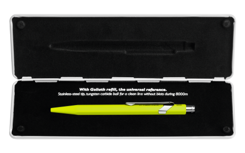Caran d'Ache 849 Yellow Ballpoint w/Tin Case - Image 6