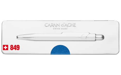 Caran d'Ache 849 Blue Ballpoint w/Tin Case - Image 3