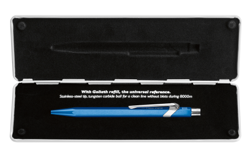 Caran d'Ache 849 Blue Ballpoint w/Tin Case - Image 5