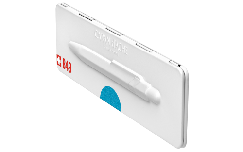 Caran d'Ache 849 Turquoise Ballpoint w/Tin Case - Image 3