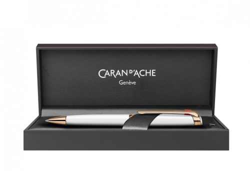 Caran d'Ache Rose Gold-Plated White BP - Image 2