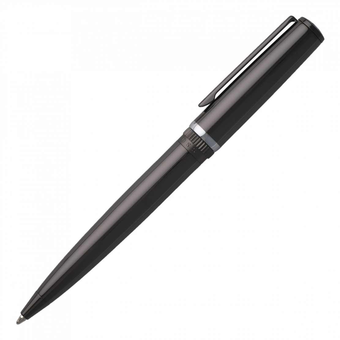 Hugo Boss Gear Metal Dark Chrome Ballpoint Pen - Image 2