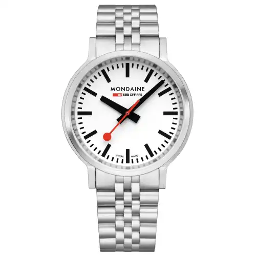 Mondaine STOP2GO WATCH STAINLESS STEEL, 41 MM