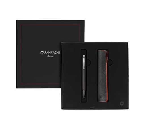 Caran d'Ache Ecridor Racing Ballpoint Pen/Leather Case Set - Image 4
