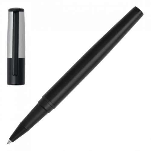 Hugo Boss Gear Minimal Black & Chrome Rollerball Pen