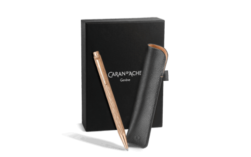 ECRIDOR VENETIAN Set Rose Gold Ballpoint Pen & Leather Case - Special Edition - Image 4