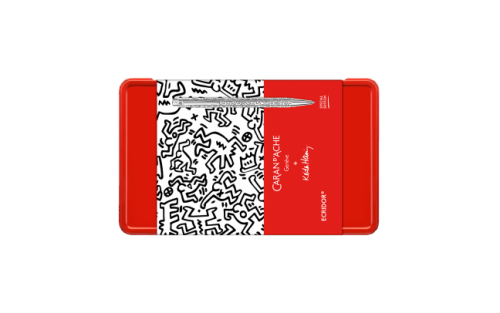 CARAN D'ACHE Set ECRIDOR KEITH HARING Ballpoint Pen & Leather Case - Special Edition - Image 5