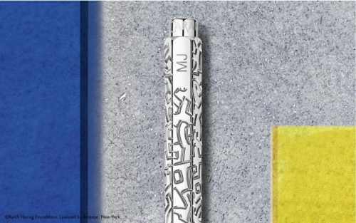 CARAN D'ACHE Set ECRIDOR KEITH HARING Ballpoint Pen & Leather Case - Special Edition - Image 2