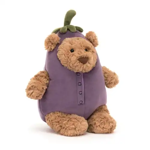 Jellycat -  Bartholomew Bear Eggplant
