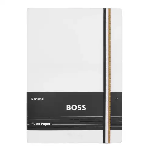 HUGO BOSS - Notebook A5 Iconic White Lined - Image 3