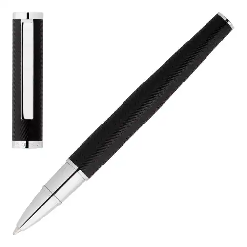 HUGO BOSS - Rollerball pen Formation Herringbone Chrome
