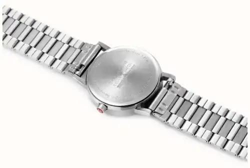 Mondaine WATCH 36mm Stainless Steel Bracelet White Dial - Image 2