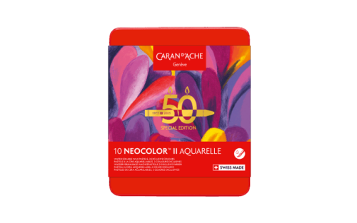 Caran d’Ache Box of 10 NEOCOLOR™ II Aquarelle Pastels 50 Years Pop – Special Edition