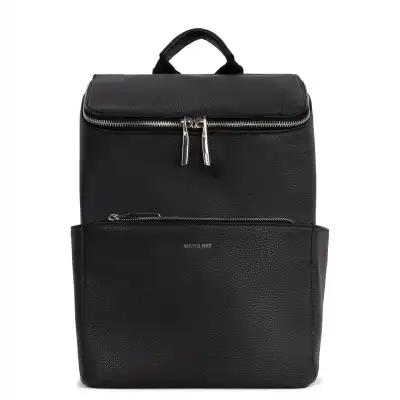 MATT&NAT - BRAVE VEGAN BACKPACK BLACK- GRAIN