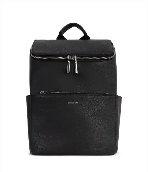 MATT&NAT - BRAVE VEGAN BACKPACK BLACK- GRAIN