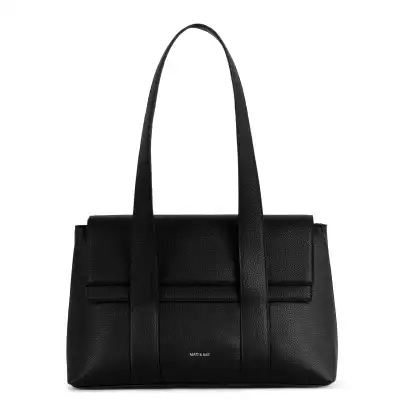 MATT&NAT - MOLLY VEGAN TOTE BAG GRAIN - BLACK