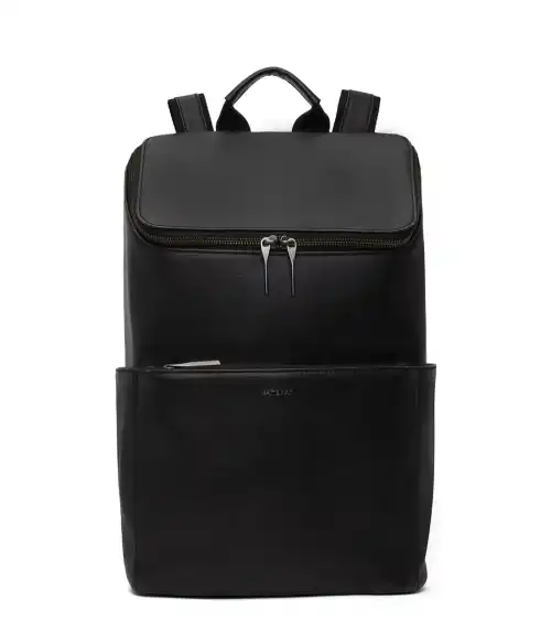 MATT&NAT - DEAN VEGAN BACKPACK VINTAGE - BLACK