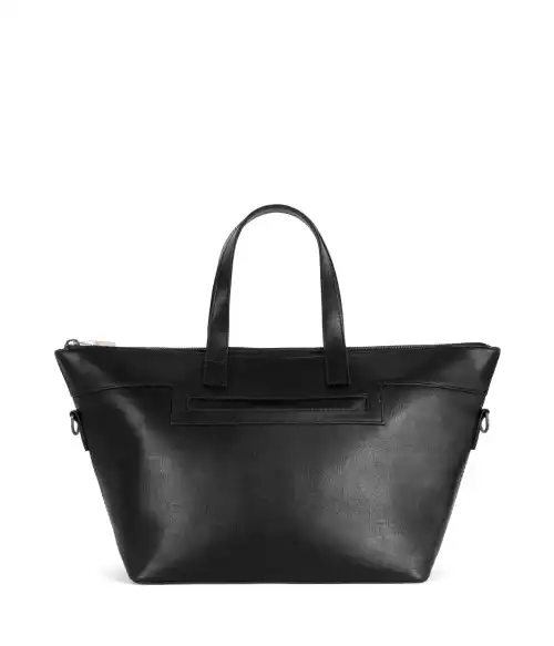 MATT&NAT - ELIO VEGAN TOTE BAG VINTAGE - BLACK