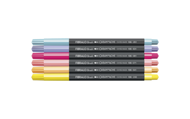 Set 6 Fibre-tipped Pens Fibralo; Brush Manga Shojo - Image 3